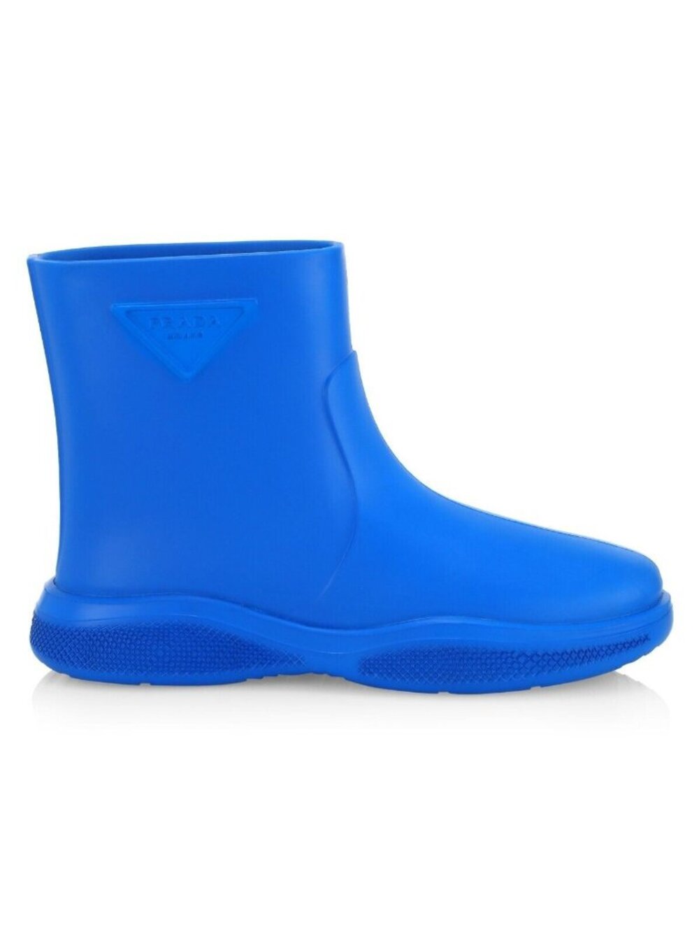 PRADA Mellow Men's Logo Ankle Rain Boots Blue Size 43 / US 10 - Italy Made
